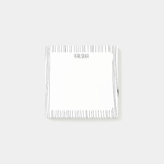 Handgefertigte Linien CUSTOM Chic Monogram Persona Post-it Klebezettel (Vorderseite)