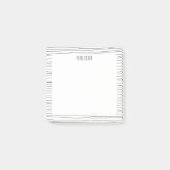 Handgefertigte Linien CUSTOM Chic Monogram Persona Post-it Klebezettel (Vorderseite)