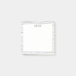 Handgefertigte Linien CUSTOM Chic Monogram Persona Post-it Klebezettel