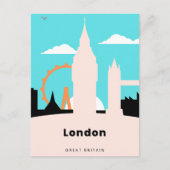 handgefertigte Londoner Postkarten / Londoner Kart (Vorderseite)