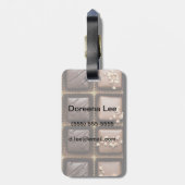 Handgefertigte Luxusschokolade in einer Schachtel Gepäckanhänger (Rückseite vertikal)