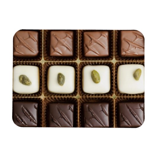 Handgefertigte Luxusschokolade in einer Schachtel Magnet (Horizontal)