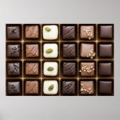 Handgefertigte Luxusschokolade in einer Schachtel Poster (Vorne)