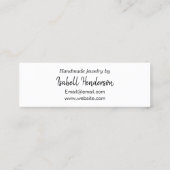 Handgefertigte minimalistische moderne, einfache b mini visitenkarte (Rückseite)