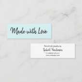 Handgefertigte minimalistische moderne, einfache b mini visitenkarte (Vorne/Hinten)