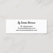 Handgefertigte minimalistische, moderne, einfache mini visitenkarte (Rückseite)