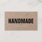 Handgefertigte Minimalistische, moderne, rustikale Visitenkarte (Vorderseite)