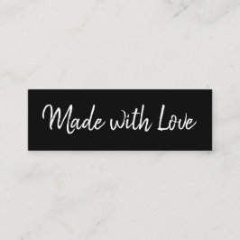 Handgefertigte minimalistische moderne Schwarz-Wei Mini Visitenkarte