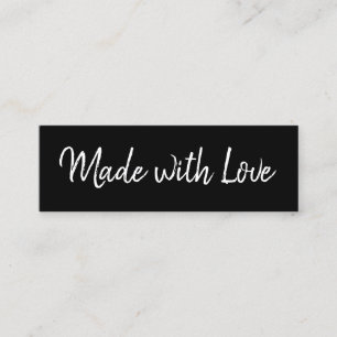 Handgefertigte minimalistische moderne Schwarz-Wei Mini Visitenkarte