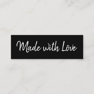 Handgefertigte minimalistische moderne Schwarz-Wei Mini Visitenkarte