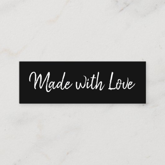 Handgefertigte minimalistische moderne Schwarz-Wei Mini Visitenkarte (Vorderseite)