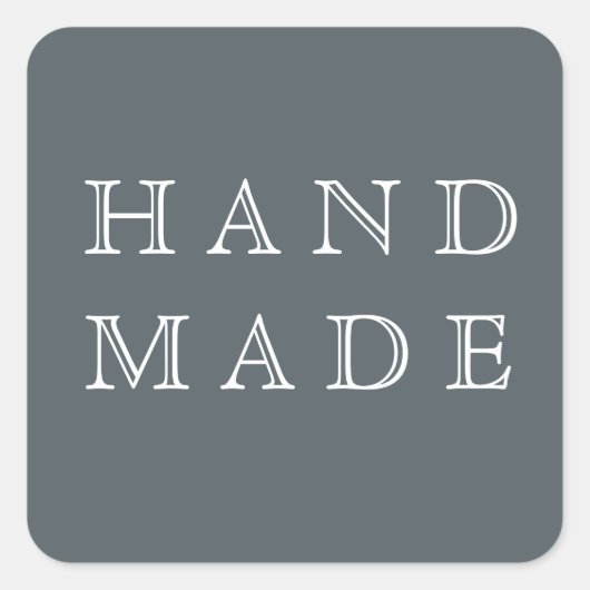 Handgefertigte, moderne, blaue Produktaufkleber au (Vorderseite)