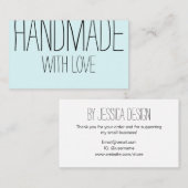 Handgefertigte moderne, einfache, handgeschriebene visitenkarte (Vorne/Hinten)