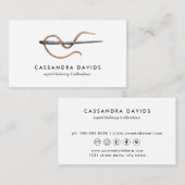 Handgefertigte Nadel und Thread | Seamstress oder Visitenkarte (Vorne/Hinten)