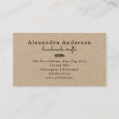 Handgefertigte Nadeln und Mesh Kraft Visitenkarte (Rückseite)