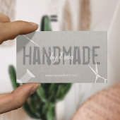Handgefertigte Nähhandwerke Elegante Silberhandtüc Visitenkarte