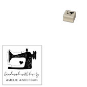 Handgefertigte Nähmaschine mit Liebe Gummistempel (Stempel)