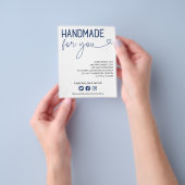 Handgefertigte Navy für Sie Wash Instructions Foto Flyer (Gruppe)