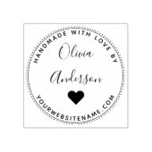Handgefertigte Niedliche Herzrunden mit Liebe von Gummistempel (Prägung)