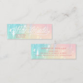 Handgefertigte Niedliche Script-Farbkarte Mini Visitenkarte (Vorne/Hinten)