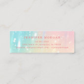 Handgefertigte Niedliche Script-Farbkarte Mini Visitenkarte (Rückseite)