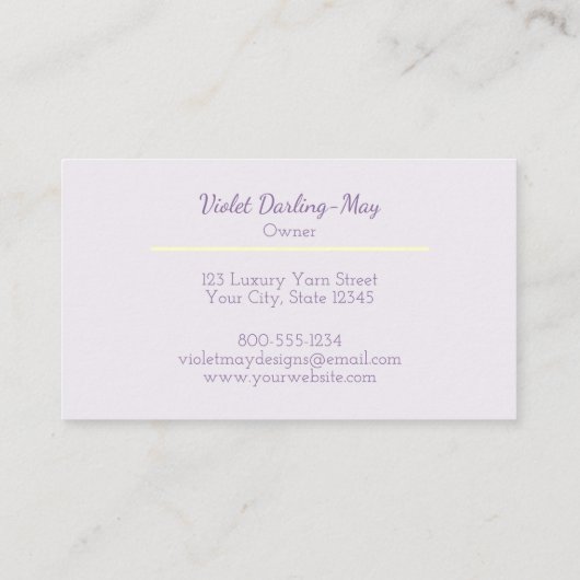 Handgefertigte Pastell-grüne Knetmaschine oder Gar Visitenkarte (Rückseite)