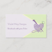 Handgefertigte Pastell-grüne Knetmaschine oder Gar Visitenkarte (Vorderseite)
