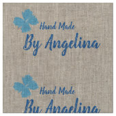 Handgefertigte personalisierte Nähmarken Stoff (Nahaufnahme)