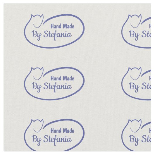 Handgefertigte personalisierte Nähmarken Stoff (Nahaufnahme)