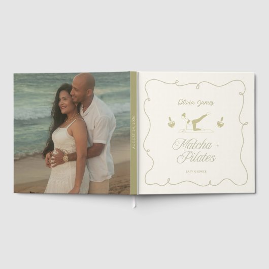 Handgefertigte Pilates-Baby-Party Gästebuch (Voll)