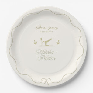Handgefertigte Pilates-Baby-Party Pappteller