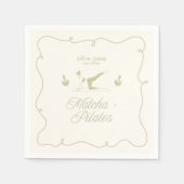 Handgefertigte Pilates-Baby-Party Serviette (Vorderseite)