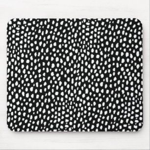 Handgefertigte Pinselstriche aus Polka (schwarz un Mousepad