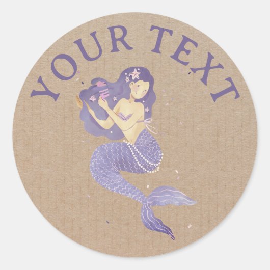 Handgefertigte Produkt Mermaid Cupcake Soap Custom Runder Aufkleber (Vorderseite)