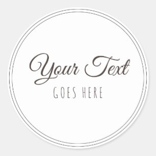 Handgefertigte Produkte Einfach modern und modern Runder Aufkleber