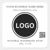 Handgefertigte Produkte Modernes Beruflich Quadratischer Aufkleber (Vorderseite)