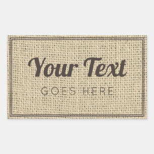 Handgefertigte Produkte Vintag Einfach trendy Burl Rechteckiger Aufkleber