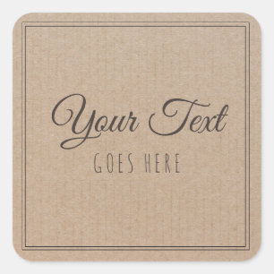 Handgefertigte Produkte Vintag Einfach, trendy-Kra Quadratischer Aufkleber