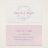 Handgefertigte Produkte Visitenkarte mit Knopfdruc (Vorne & Hinten)