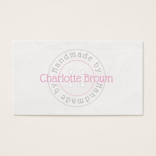 Handgefertigte Produkte Visitenkarte mit Knopfdruc (Vorderseite)
