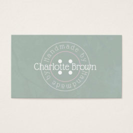 Handgefertigte Produkte Visitenkarte mit Knopfdruc