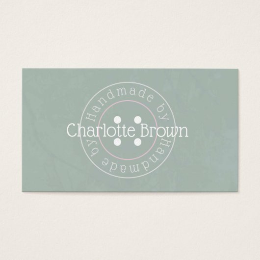Handgefertigte Produkte Visitenkarte mit Knopfdruc (Vorderseite)