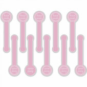 Handgefertigte rosa und schwarze Puddingversiegelu Aufkleber (Vorderseite)