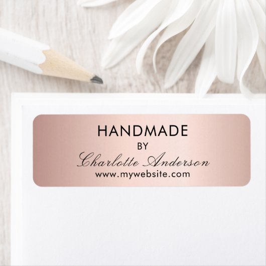 Handgefertigte Rose, mit Namensschild (Insitu)