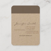 Handgefertigte Rustikale Naturpapiere mit einfache Visitenkarte (Rückseite)