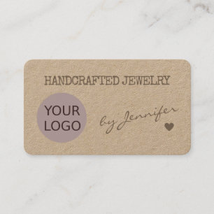 Handgefertigte rustikale Naturpapiersorte Visitenkarte