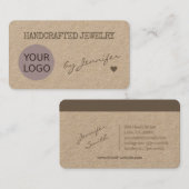 Handgefertigte rustikale Naturpapiersorte Visitenkarte (Vorne/Hinten)