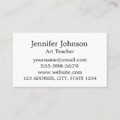 Handgefertigte Schmuck einfach schwarz und weiß sa Visitenkarte (Rückseite)