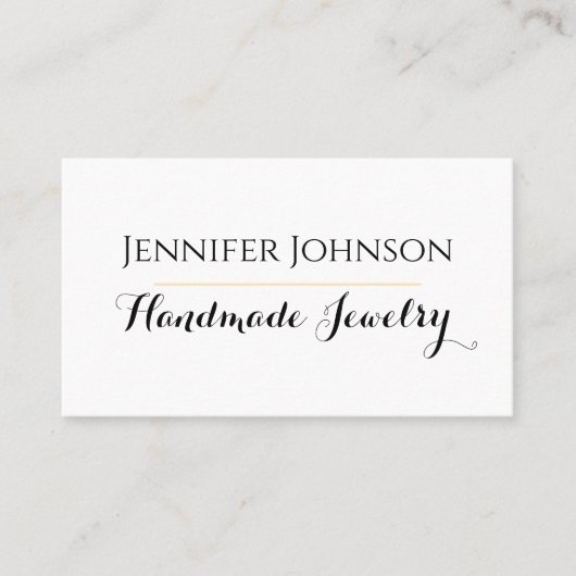Handgefertigte Schmuck einfach schwarz und weiß sa Visitenkarte (Vorderseite)