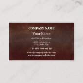 Handgefertigte Schmuck-Imitate Leder-Visitenkarte Visitenkarte (Rückseite)